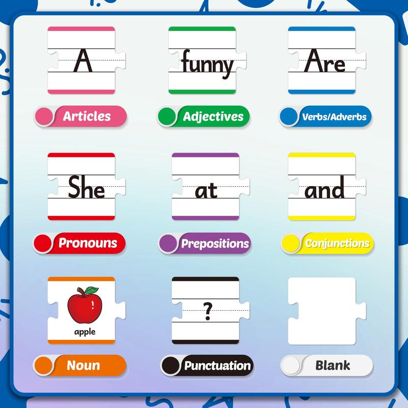 Sentence Building,Sight Word Games 1st 2nd Grade Classroom ,Montessori Phonics Reading Games, Special Education Manipulative Toy Teacher,learningtools Sight Words classroom essential