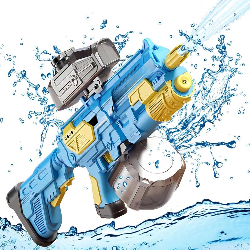 Electric Water Gun, Automatic Water Gun Powerful Full Auto Water Guns High Capacity with Tank and Water Bottles Can be Added 30 Feet Long Range Squirt Guns for Adults and Kids (White)