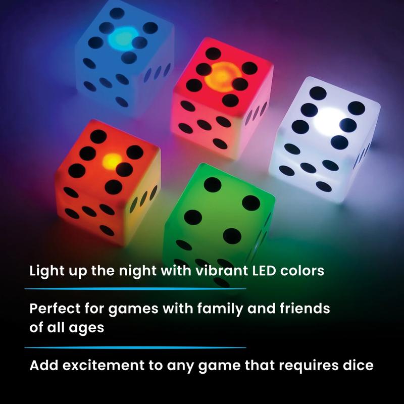 Jumbo Dice, Light-Up Game, for All Ages,