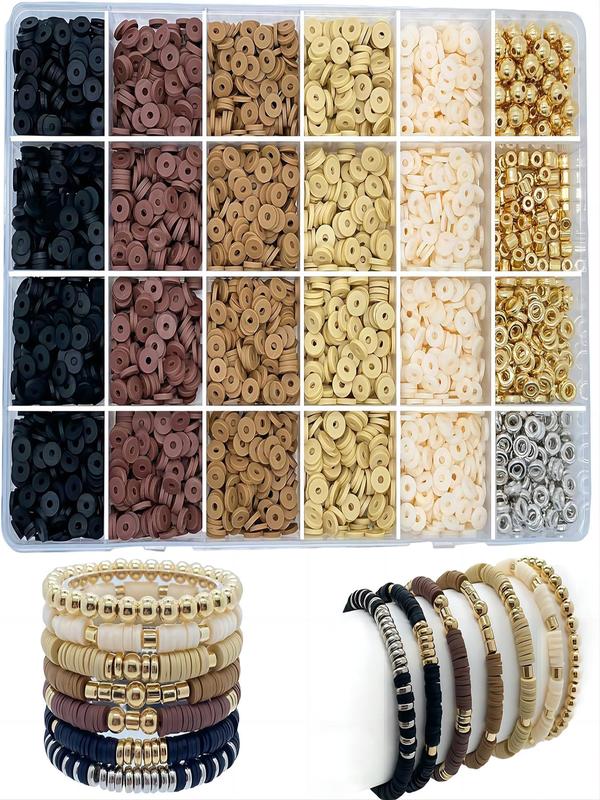 24-grid Polymer Clay Bead, Random Color Bracelet Bead for Women & Girls, Simple Diy Jewelry Making Accessories for Necklace & Earring & Bracelet for Daily Use