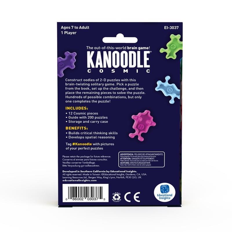 Educational Insighs Kanoodle Cosmic Edition: Brain Teaser Puzzle Game with 200 Challenges & 12 Pieces