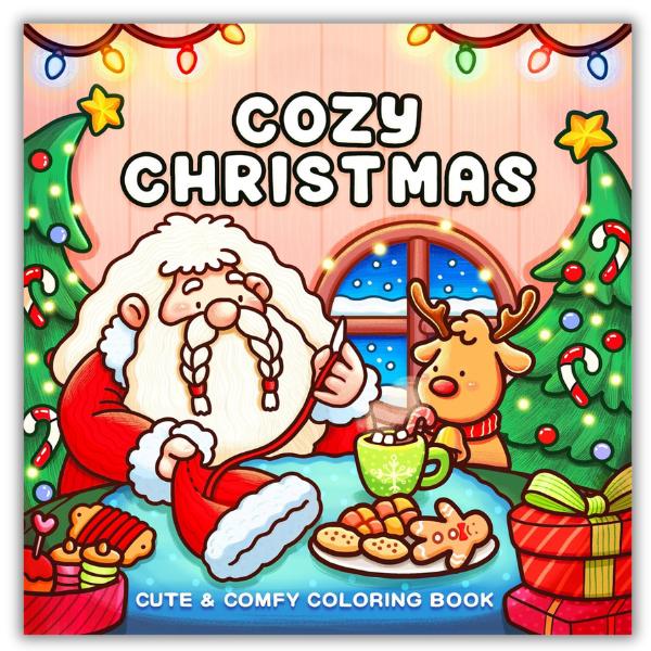 New Cozy Christmas Coloring Book for Adults and Kids, Cozy Spaces Coloring -  Paperback