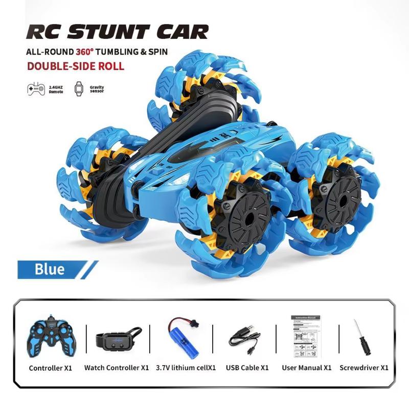 Electric Remote Control Stunt Twist Car, Crawler Car, 360 Rotating RC Crawler for Boys and Girls, Black Friday and Halloween Gifts