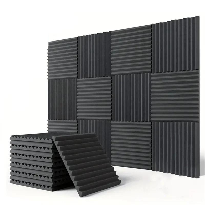 Soundproofing Foam Panels, 12 24pcs Flame-retardant Sound Absorption Foam Panel, Wall Decorative Sound Insulation Foam Pads for Recording Studio