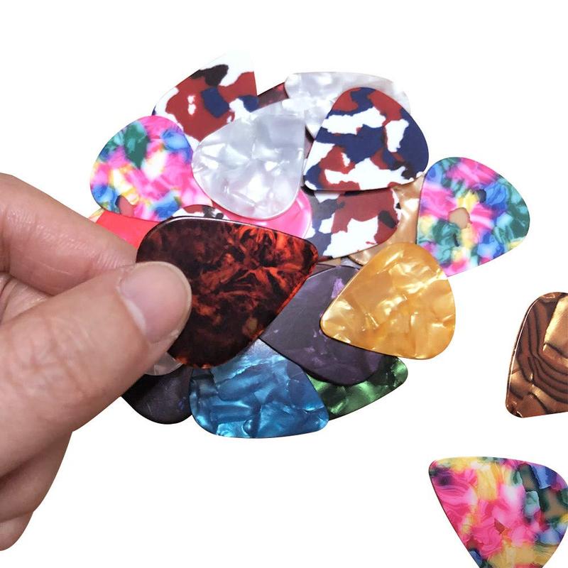 60 Pack Abstract Art Colorful Guitar Picks, Unique Guitar Gift For Bass, Electric & Acoustic Guitars Includes 0.46mm, 0.71mm, 0.96mm