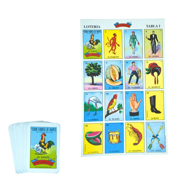 Don Clemente Autentica Loteria Mexican Bingo Set 20 Tablets Colorful and Educational