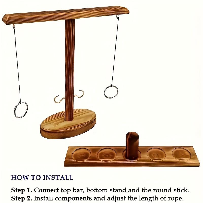 Creative Wooden Ring Toss Game for Adults - Ultimate Indoor Party Game