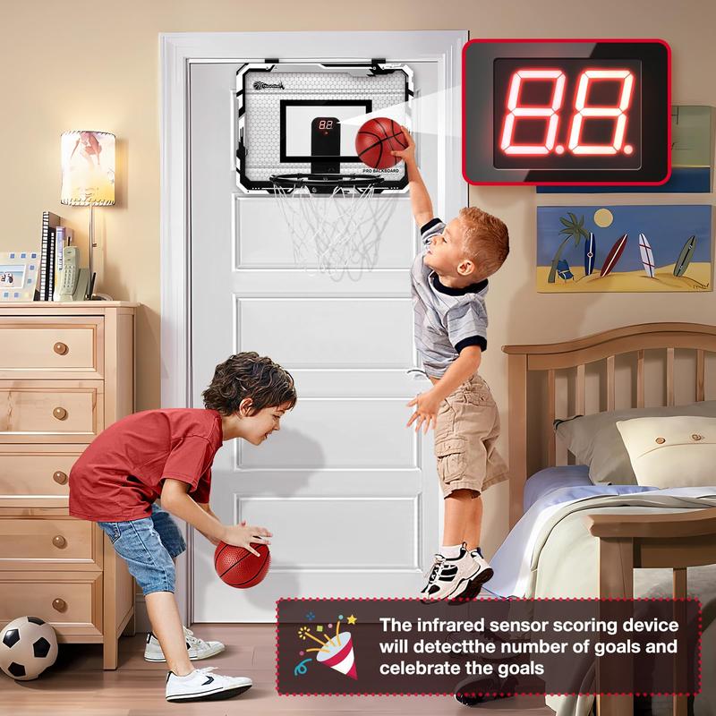 Basketball Hoop Indoor Mini Basketball Hoop with 3 Balls, Indoor Basketball for Door Score Basketball Hoop for Kids and Adults homeball minihoopshang