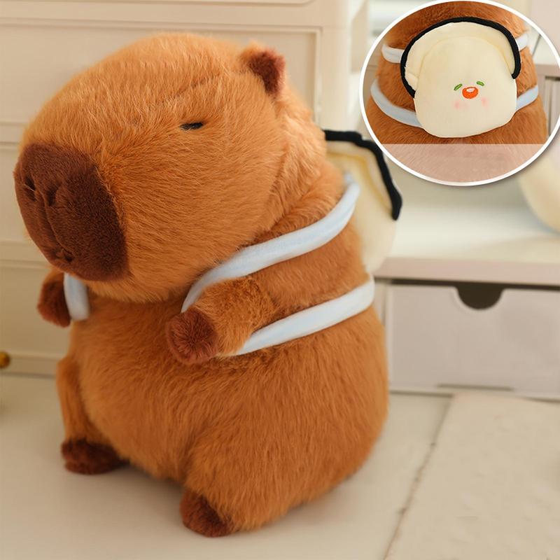 2 Styles Capybara Plush Toys Cuddle Plush Capybara Realistic Capybara with A Bee Bag Or An Oyster Bag Gift for Festival Birthday