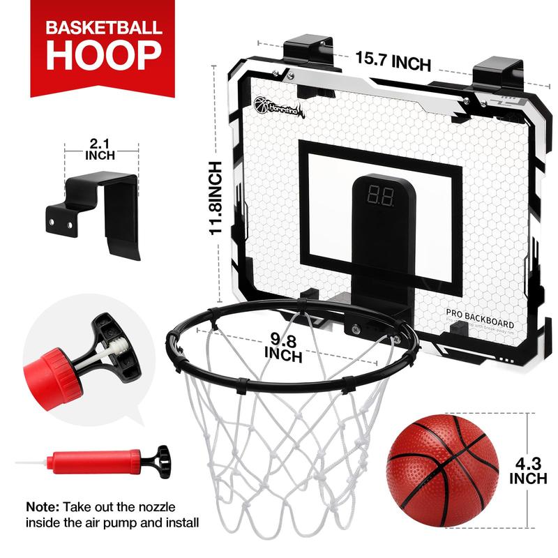 Basketball Hoop Indoor Mini Basketball Hoop with 3 Balls, Indoor Basketball for Door Score Basketball Hoop for Kids and Adults homeball minihoopshang