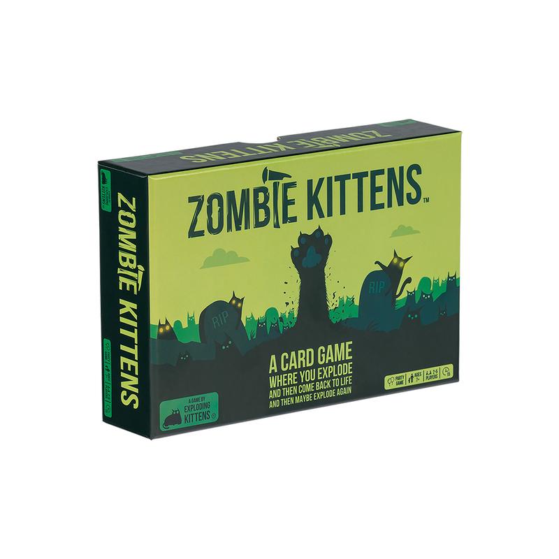 Exploding Kittens Presents Zombie Kittens - Fun Family Card Games for Adults Teens & Kids for Entertainment, 2-5 Players - Ages 7 and Up - 61 Cards