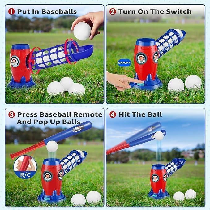 T Ball Sets for kids 5.8,Tee Ball Set with Plastic Baseball Bat,ToddlerBaseball Game Sports & Outdoors Toys, BaseballTraining Equipment for Youth 3-5, Tball set Giftsfor Boys Girls 8-12