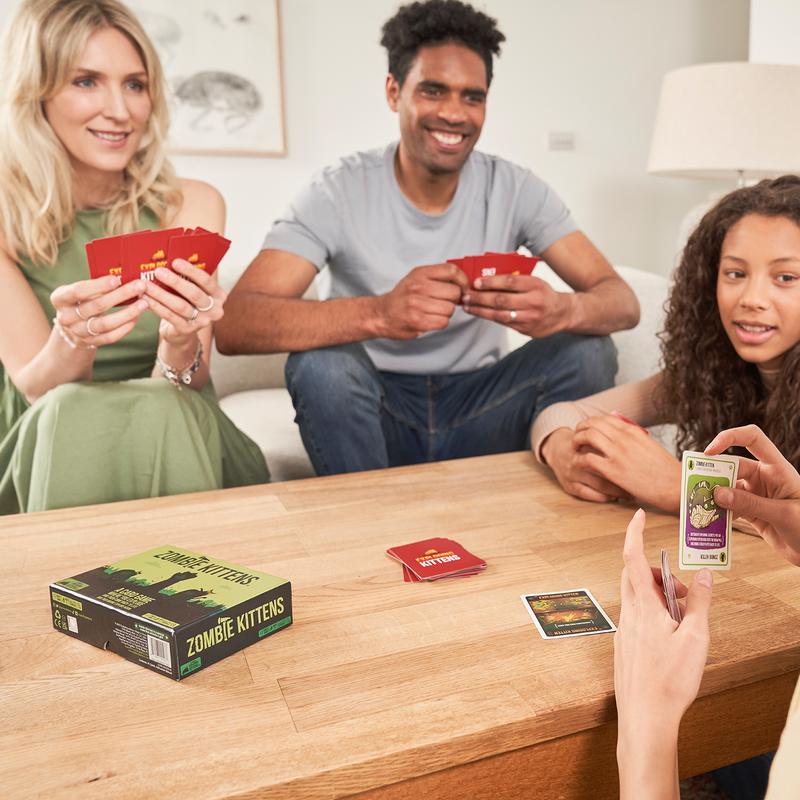 Exploding Kittens Presents Zombie Kittens - Fun Family Card Games for Adults Teens & Kids for Entertainment, 2-5 Players - Ages 7 and Up - 61 Cards