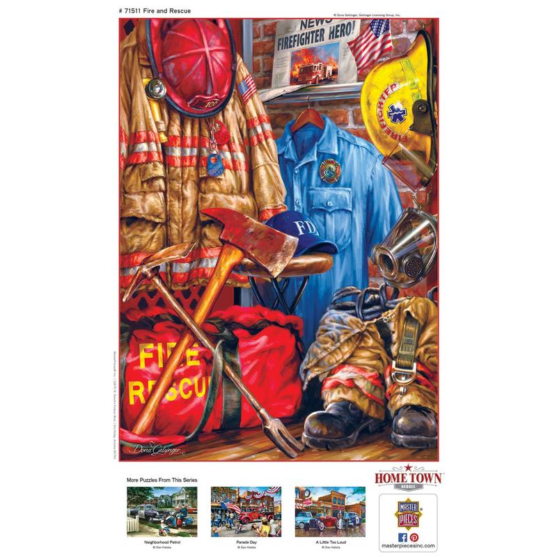 MasterPieces - Hometown Heroes - Fire and Rescue 1000 Piece Jigsaw Puzzle