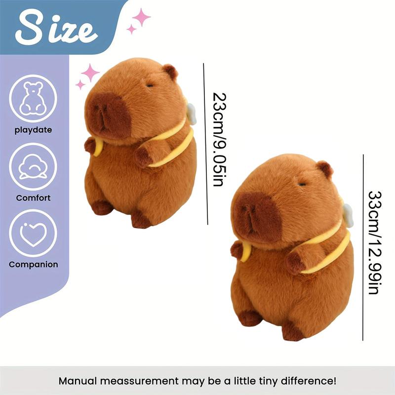 2 Styles Capybara Plush Toys Cuddle Plush Capybara Realistic Capybara with A Bee Bag Or An Oyster Bag Gift for Festival Birthday