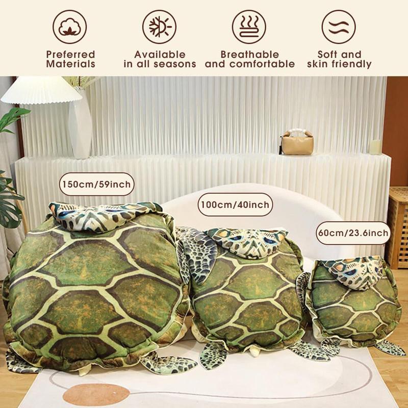 59 Inch Wearable Turtle Shell Pillows Tortoise Shell Stuffed Animal Turtle Plush Cushion