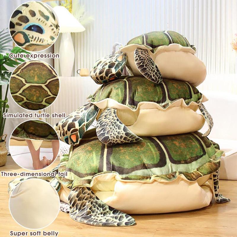 59 Inch Wearable Turtle Shell Pillows Tortoise Shell Stuffed Animal Turtle Plush Cushion