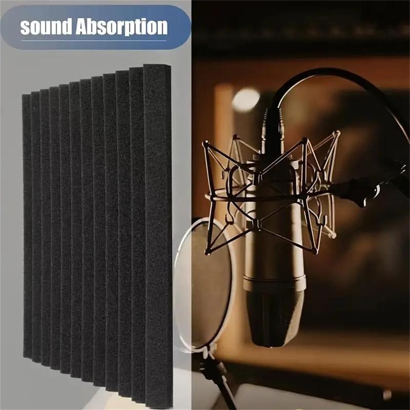 Soundproofing Foam Panels, 12 24pcs Flame-retardant Sound Absorption Foam Panel, Wall Decorative Sound Insulation Foam Pads for Recording Studio