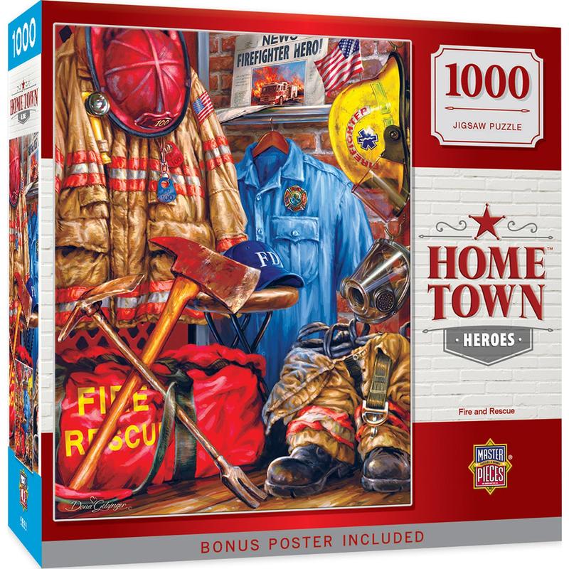 MasterPieces - Hometown Heroes - Fire and Rescue 1000 Piece Jigsaw Puzzle