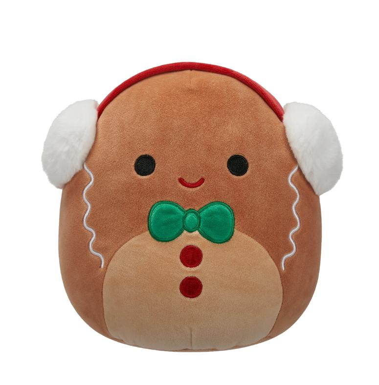 Squishmallows 8 inch Jordan The Gingerbread Cookie with Earmuffs - Child's Ultra Soft Animal