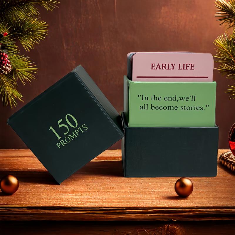 Life Story Interview Kit Tales Life Story Interview Kit Cards 150PCS Tales Card Deck for Family Nights Memory Sharing Game to Know More About Parents and Grandparents