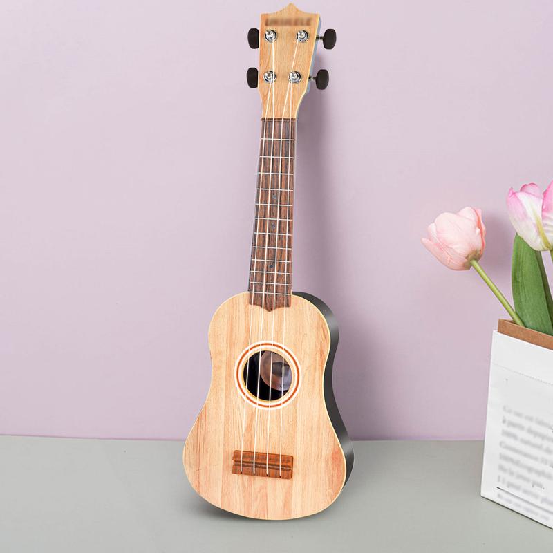 21 Inch Peach Core Wooden Ukulele Toy, Music Musical Instrument Beginner Educational Lovers Ukulele Set Gift