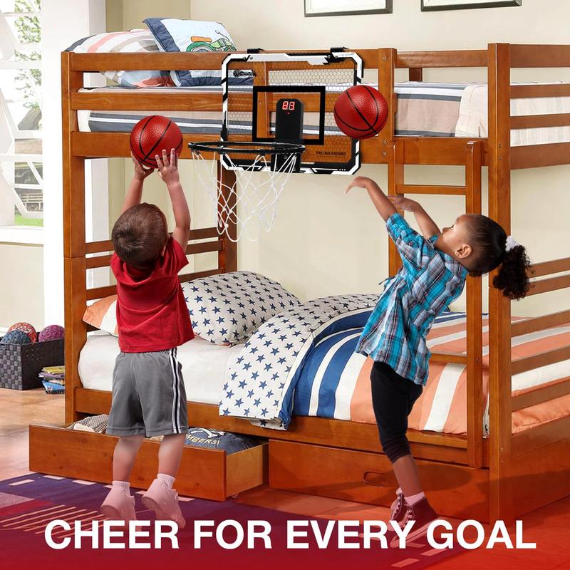 Basketball Hoop Indoor Mini Basketball Hoop with 3 Balls, Indoor Basketball for Door Score Basketball Hoop for Kids and Adults homeball minihoopshang