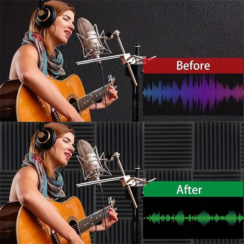 Soundproofing Foam Panels, 12 24pcs Flame-retardant Sound Absorption Foam Panel, Wall Decorative Sound Insulation Foam Pads for Recording Studio