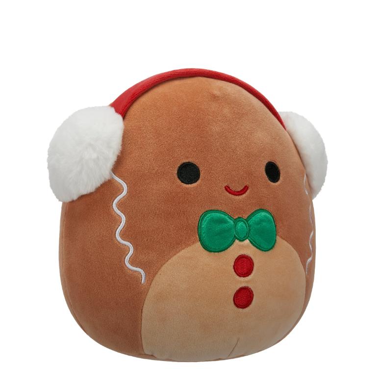 Squishmallows 8 inch Jordan The Gingerbread Cookie with Earmuffs - Child's Ultra Soft Animal