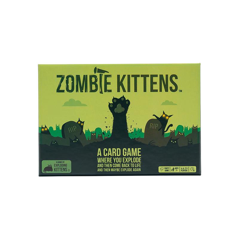 Exploding Kittens Presents Zombie Kittens - Fun Family Card Games for Adults Teens & Kids for Entertainment, 2-5 Players - Ages 7 and Up - 61 Cards