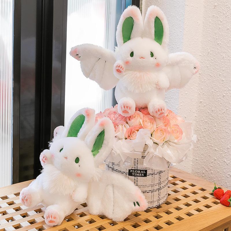 11-inch Flying White Rabbit Doll Rabbit Plush Toy Cartoon Decorative Gift Birthday Gift & Holiday Gift