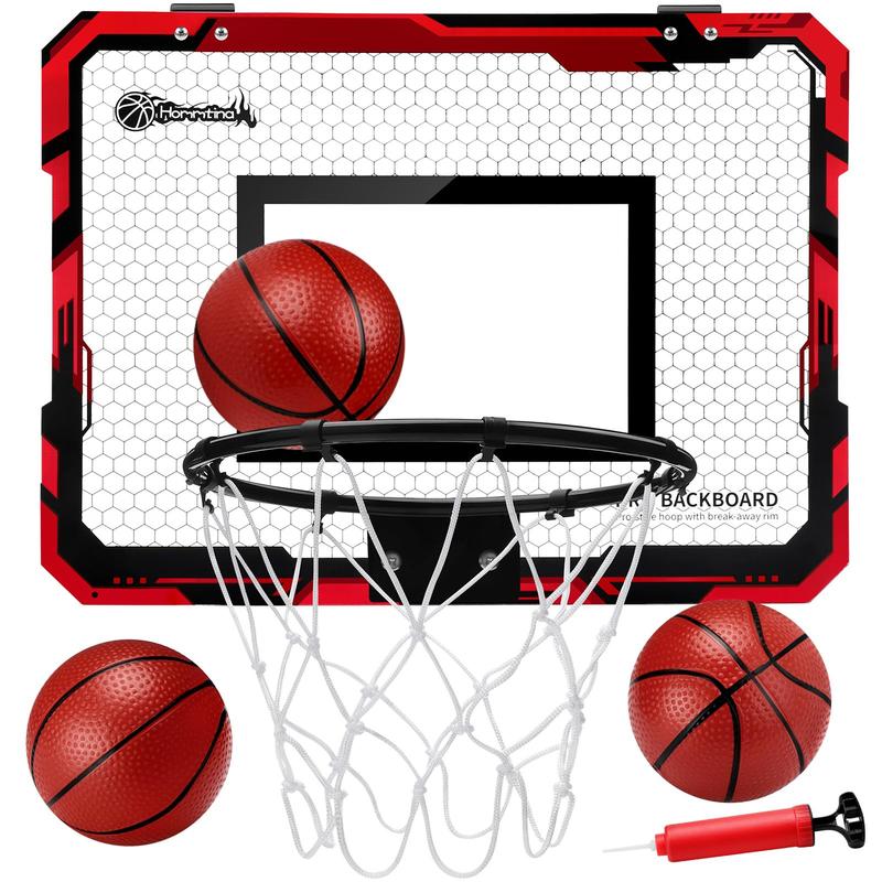 Basketball Hoop Indoor Mini Basketball Hoop with 3 Balls, Indoor Basketball for Door Score Basketball Hoop for Kids and Adults homeball minihoopshang