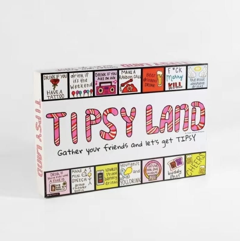 Tipsy Land Party Board Game - Fun Adult Drinking Game - Perfect for Girl's Night, Bachelorette Party - Created by Two Women from Texas