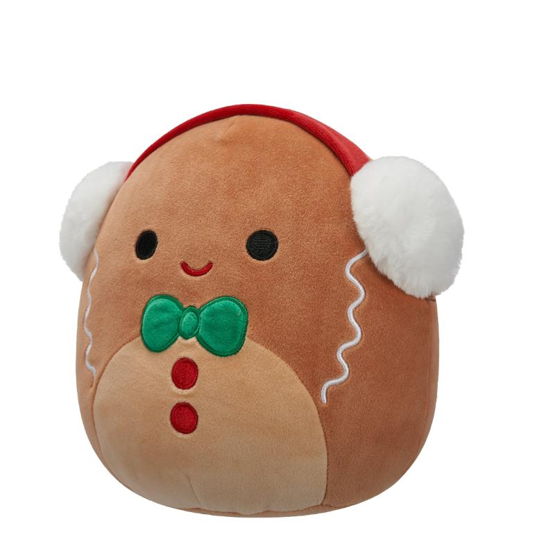 Squishmallows 8 inch Jordan The Gingerbread Cookie with Earmuffs - Child's Ultra Soft Animal