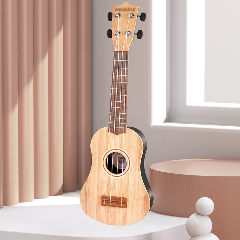 21 Inch Peach Core Wooden Ukulele Toy, Music Musical Instrument Beginner Educational Lovers Ukulele Set Gift