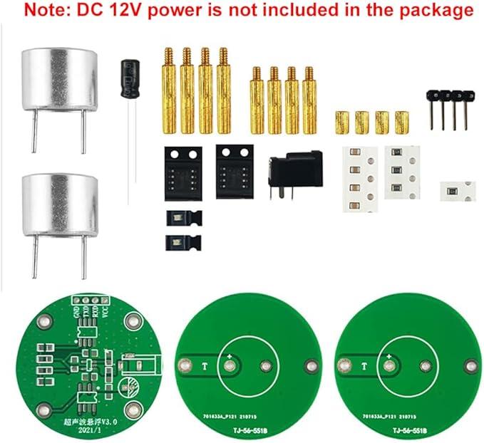 DIY Levitation Electronic Kit Ultrasonic Suspension Standing Wave Controller DIY Soldering Learning Kit, Ultrasonic Levitator for Back to School Scientific Teaching Experiment