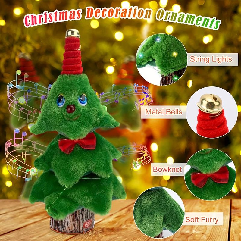 Christmas Dancing Toy Talking Singing Plush Toy boys and girls Plush Repeating Toy Imitating Interactive Toys