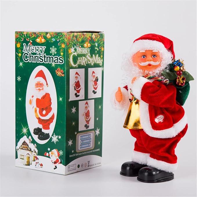 Santa Twerking Toy, Built-in Music, Gift, Desktop Decoration、Electric Santa Claus Toy with Shaking Belly and Feet,Singing Santa Ornaments