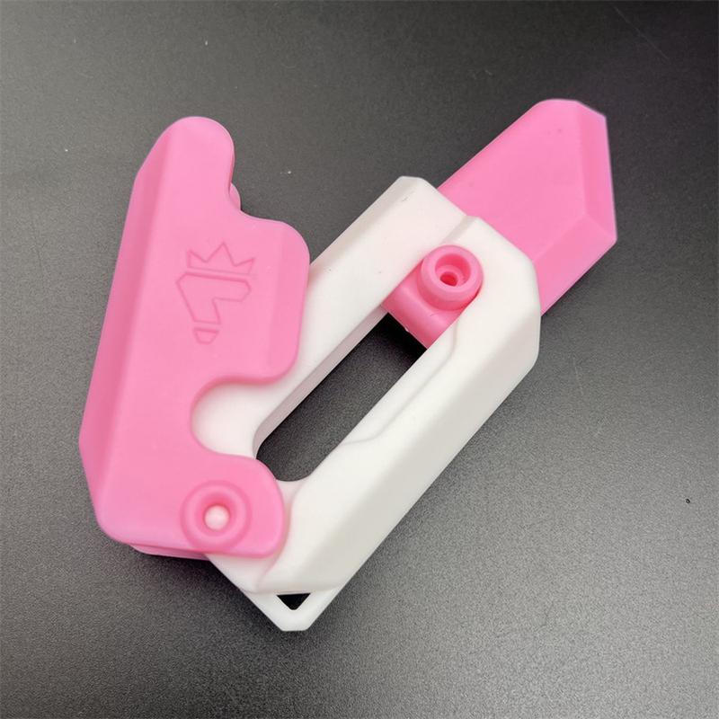 Gravity Straight Jump Radish Knife Fidget Toy Mini Internet Celebrity 3d Printed Hand Play Anti-anxiety Self-healing Decompression Toy Knife