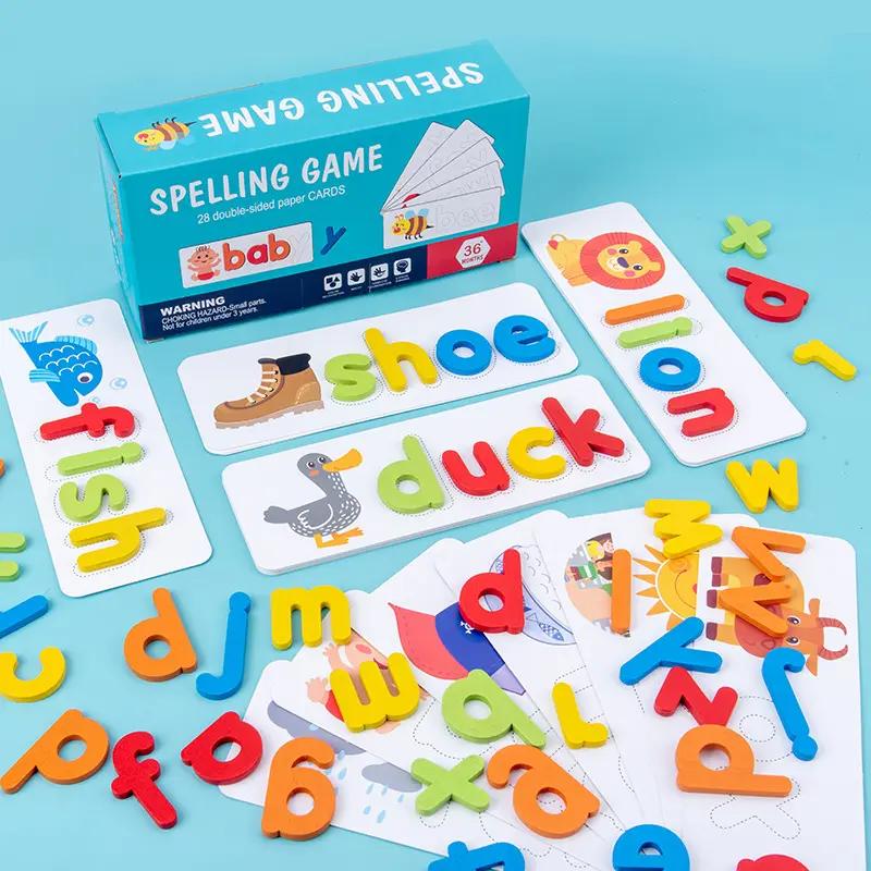 [Free Shipping] Letter Learning Toy,Visual Words Flashcards,Alphabet Matching Game, Educational Preschool Learning Toy,Letter Games,Kids Toys,Interactive Toy