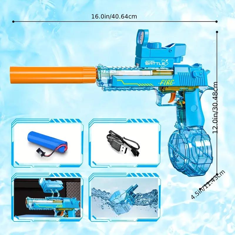 Powerful Electric Water Gun, Automatic Squirt Gun up to 32Ft Long Range,Halloween, Christmas, Thanksgiving, the perfect gift for kids