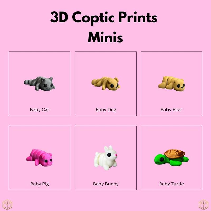 Mini Animals | Pick Your Own | Articulating Tiny Animals | 3D Printed Fidget Toy | Advent Calendar | Bulk Animal Gifts | Baby Animals