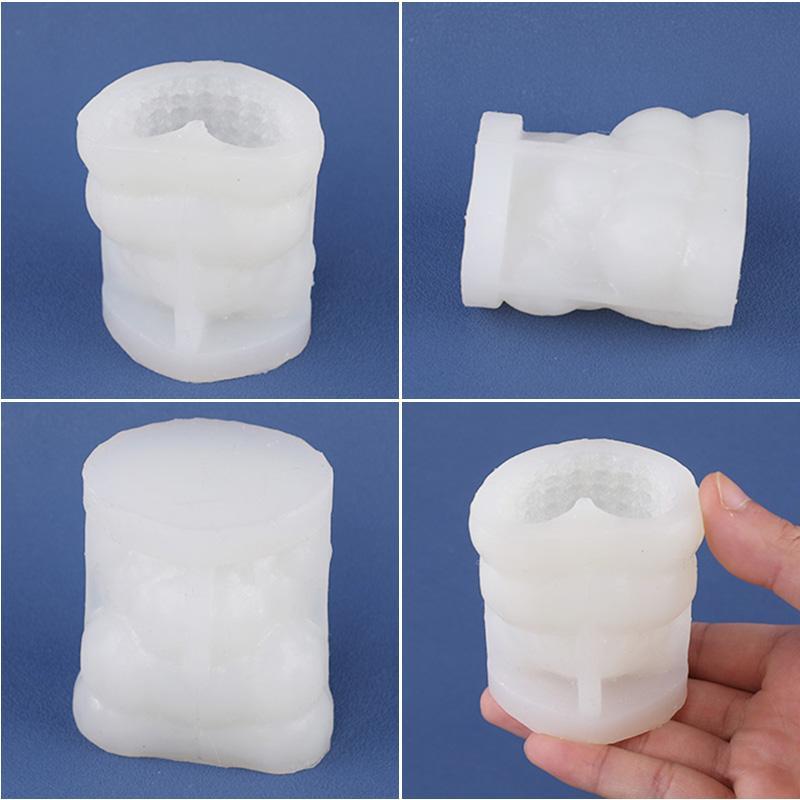 Cute Rose Bear Shaped Candle Mold, Silicone 3d Candle Mould, DIY Handmade Candle Making Mold for Festival & Party