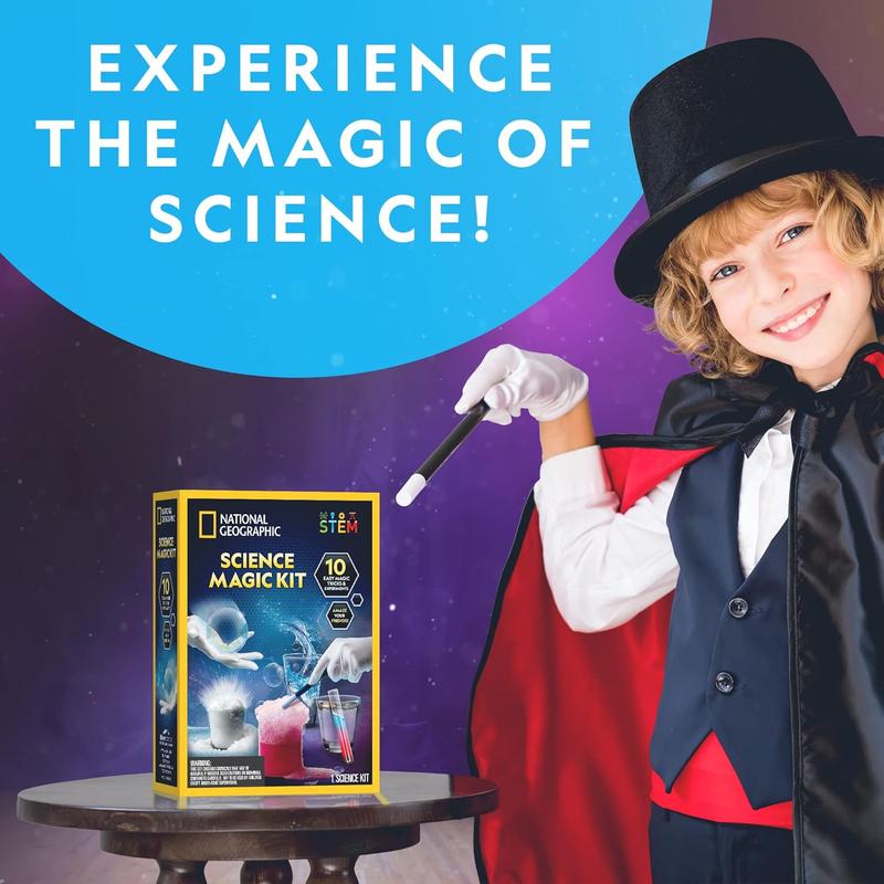 National Geographic Magic Chemistry Set - Children's Science Set, including 10 magical magic techniques, scientific experiments, science toys, and excellent gifts for boys and girls aged 8-12