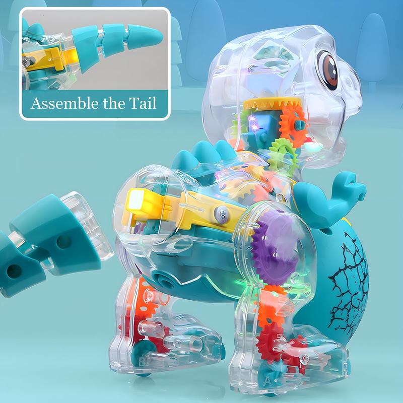 Adorable Gear Dinosaur Crawling Toy With Light And Music Trending Holiday Birthday Christmas Gift  animal