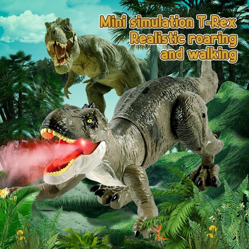 Remote Control Dinosaur Toys for Boys and girls Realistic T-Rex RC Walking Dino with Roaring, Spray, Light, Touch Sensing  with Three Type