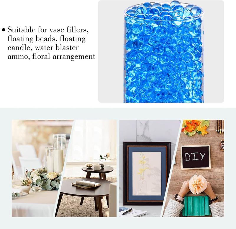 15000 count Blue Vase Fillers, Jelly Beads Gel Beads for Floating  Candle Vase Fillers