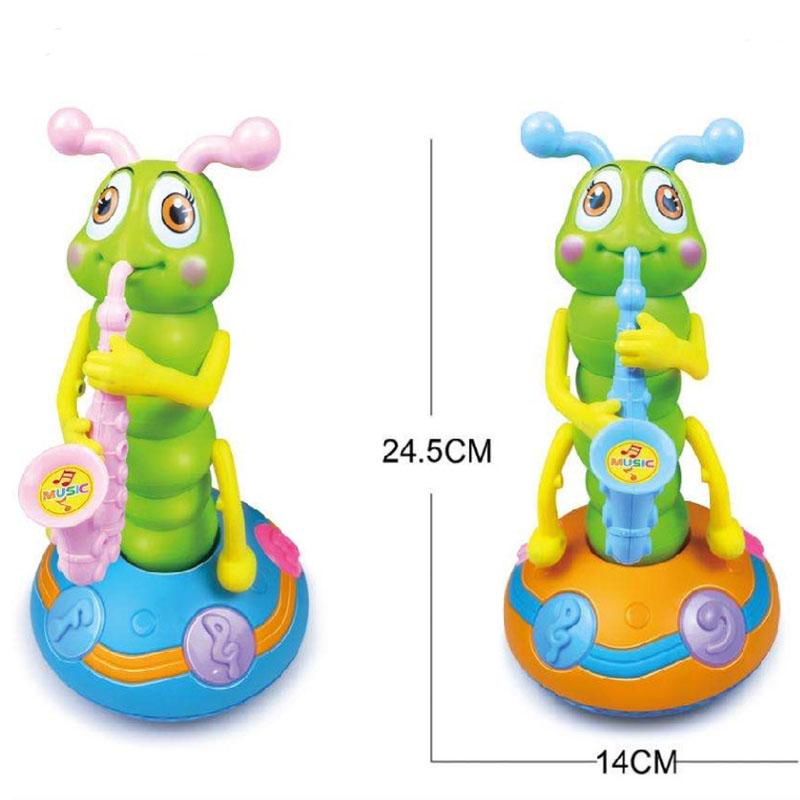 Cute Worm Crawling Toy With Light And Music Holiday Christmas Birthday Gift