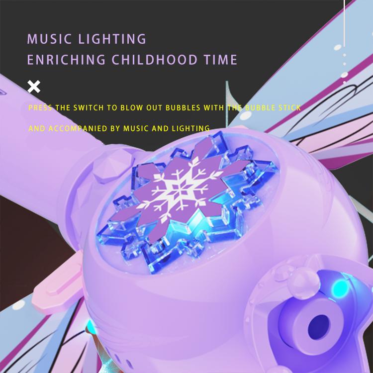 Light Up Princess Bubble Wands  - Fairy Magic Wand for Kids Led Light & Music Princess Toy Automatic Bubble Machine Maker, Party Birthday Halloween Toy Gifts