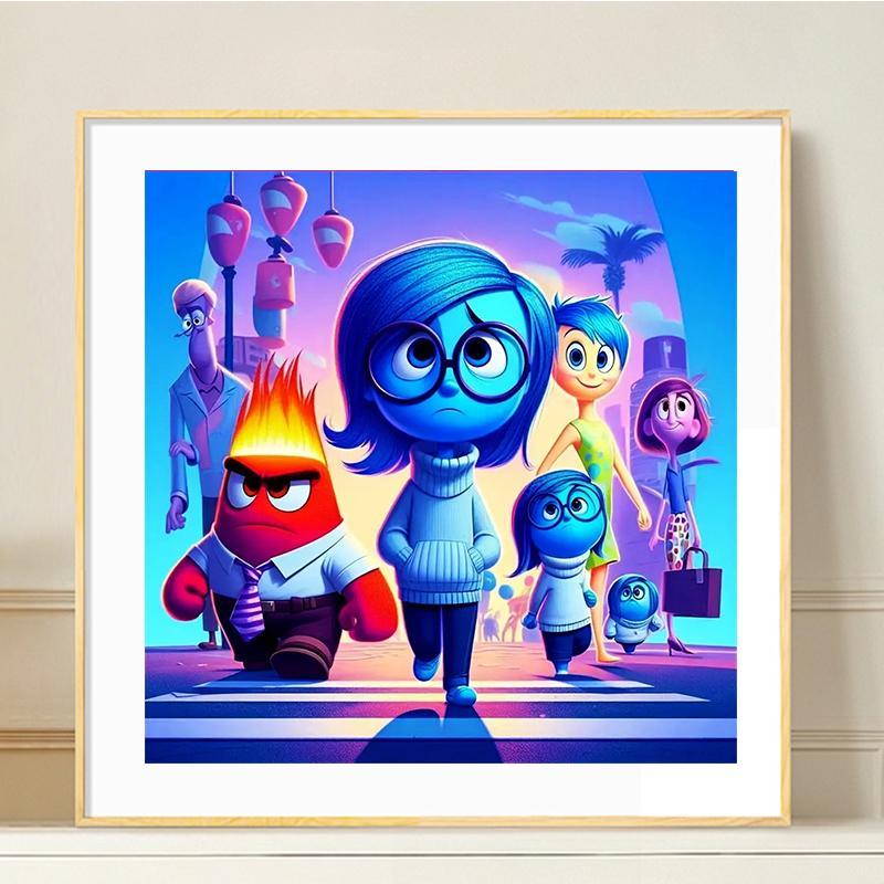 Cartoon Character Pattern DIY Diamond Arts Colorful Painting Kit without Frame, DIY 5D Diamond Arts Colorful Painting for Bedroom Home Wall Decor